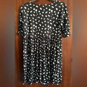 Black & White Dot Midi Dress